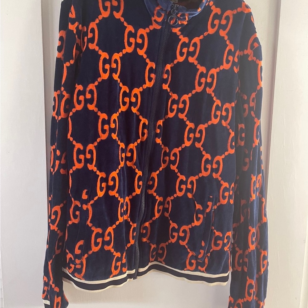 *SOLD*GUCCI COTTON VELVET ZIP-UP JACKET LIMITED EDITION RETAILS $2000+ - Picture 7 of 9